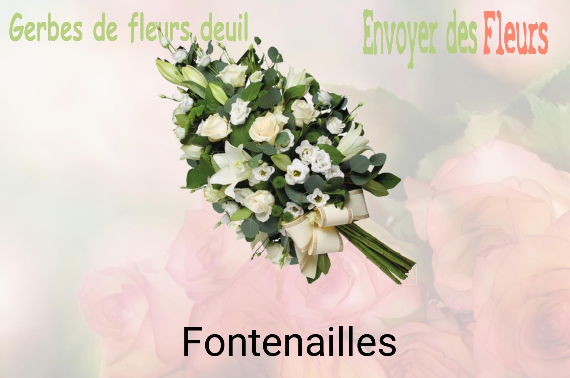 Gerbe de fleurs de deuil livrée à Fontenailles